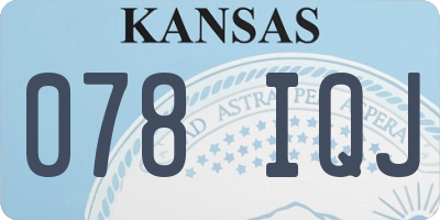 KS license plate 078IQJ