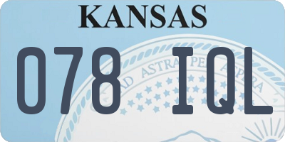 KS license plate 078IQL