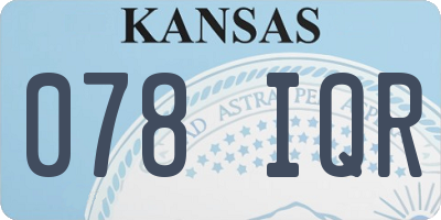KS license plate 078IQR