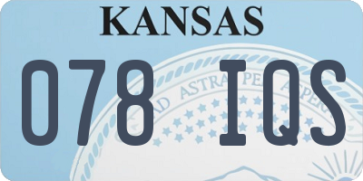 KS license plate 078IQS