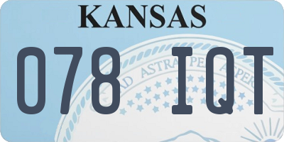 KS license plate 078IQT
