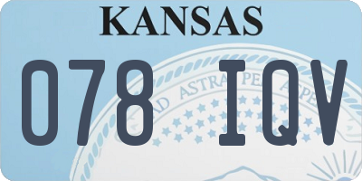 KS license plate 078IQV
