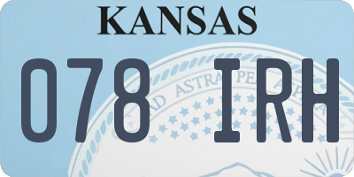 KS license plate 078IRH
