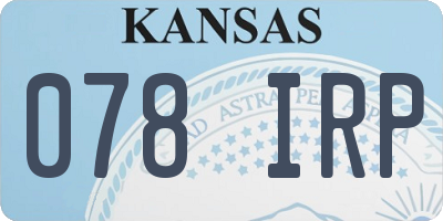 KS license plate 078IRP