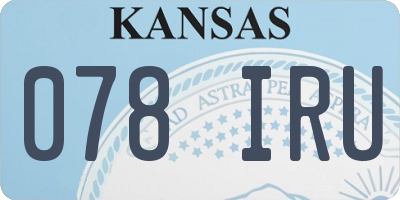 KS license plate 078IRU