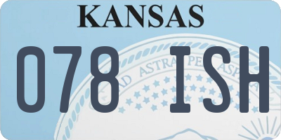 KS license plate 078ISH