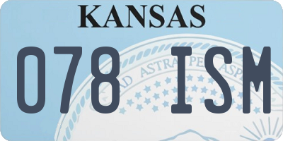 KS license plate 078ISM