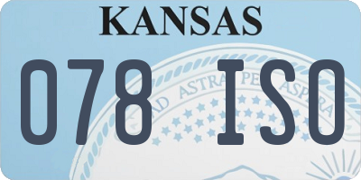 KS license plate 078ISO