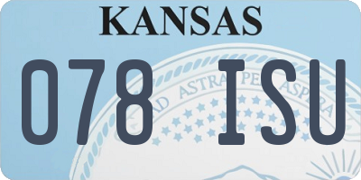 KS license plate 078ISU