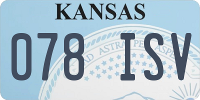 KS license plate 078ISV
