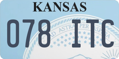 KS license plate 078ITC