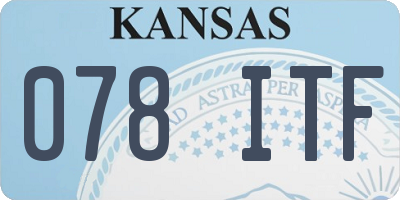 KS license plate 078ITF