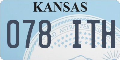 KS license plate 078ITH