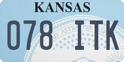 KS license plate 078ITK