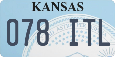 KS license plate 078ITL