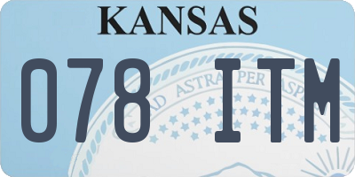 KS license plate 078ITM