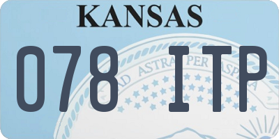 KS license plate 078ITP