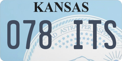 KS license plate 078ITS