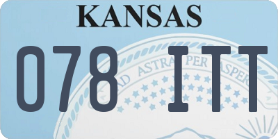 KS license plate 078ITT