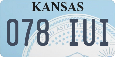KS license plate 078IUI