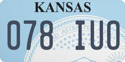 KS license plate 078IUO