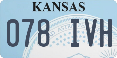 KS license plate 078IVH