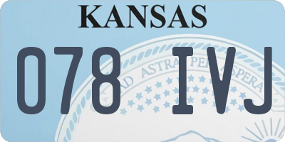 KS license plate 078IVJ