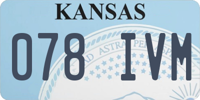 KS license plate 078IVM