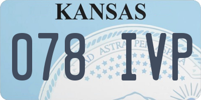 KS license plate 078IVP