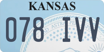 KS license plate 078IVV