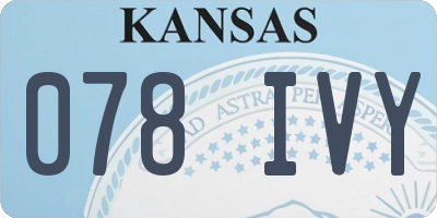 KS license plate 078IVY