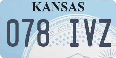 KS license plate 078IVZ