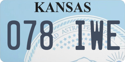 KS license plate 078IWE