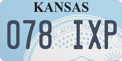 KS license plate 078IXP