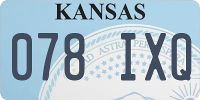 KS license plate 078IXQ