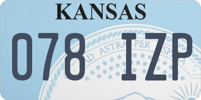 KS license plate 078IZP