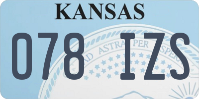 KS license plate 078IZS