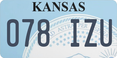 KS license plate 078IZU