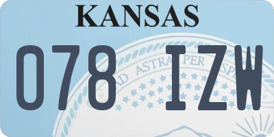 KS license plate 078IZW