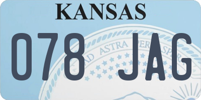 KS license plate 078JAG