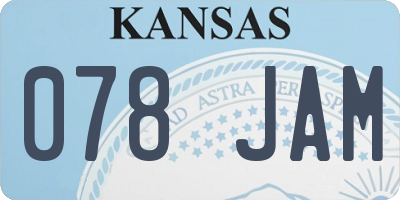 KS license plate 078JAM