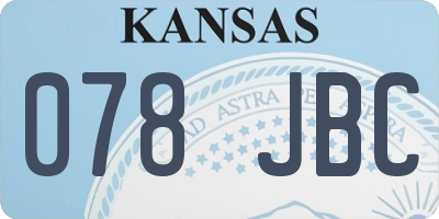 KS license plate 078JBC