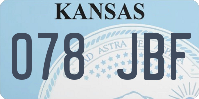 KS license plate 078JBF