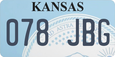 KS license plate 078JBG