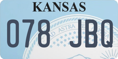 KS license plate 078JBQ