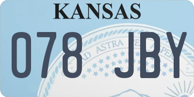 KS license plate 078JBY