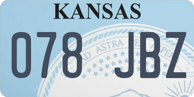 KS license plate 078JBZ