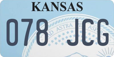 KS license plate 078JCG