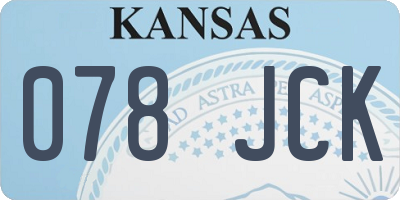 KS license plate 078JCK
