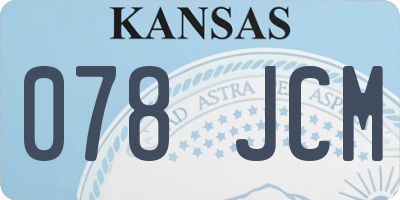 KS license plate 078JCM
